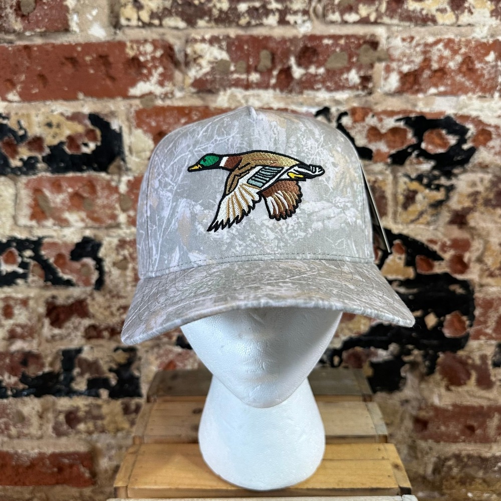 C.C. Mens Camo Green Mallard Duck Embroidered Snapback Hat New